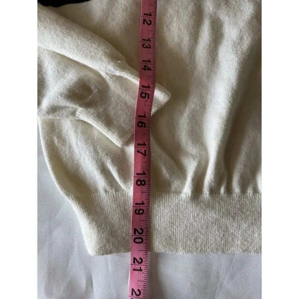 SUNDAY BEST X Aritzia Color Block Navy Stripe Sweater Cream Medium - Picture 5 of 9